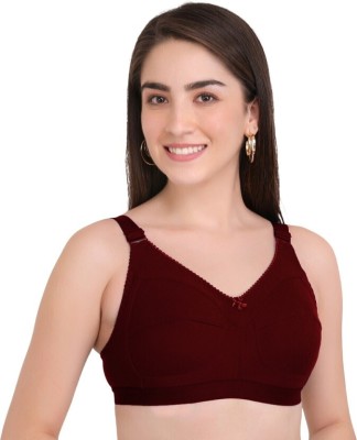 Bestmoon Women Full Coverage Lightly Padded Bra(Maroon)