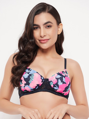 Clovia Women T-Shirt Lightly Padded Bra(Blue)