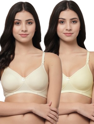 Docare NovaPad Women T-Shirt Lightly Padded Bra(Beige, Yellow)