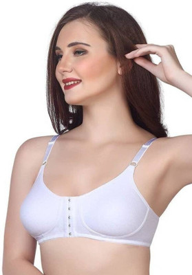 Vishvas White Front Bra Women Everyday Non Padded Bra(White)
