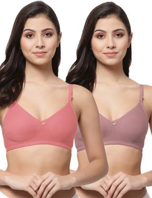 COLLEGE GIRL CG1301 Women T-Shirt Non Padded Bra(Red, Brown)