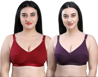 RVL Style URFI Women Full Coverage Non Padded Bra(Multicolor)