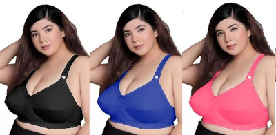 rayyans RAYYANS PLUS SIZE BRA Women Everyday Non Padded Bra(Multicolor)