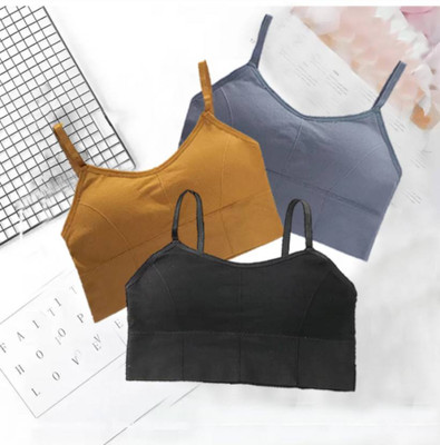 Youblu Unique Design Women Bra Women T-Shirt Lightly Padded Bra(Grey, Yellow, Black)