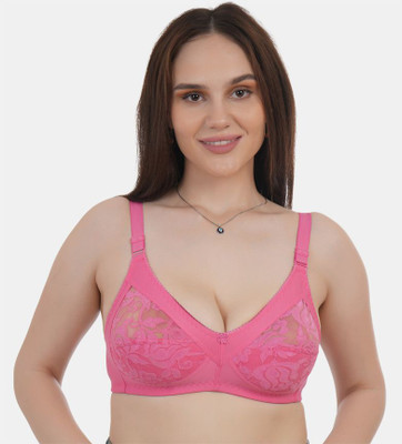 RESIZE NET_NON_PADDED BRA Women T-Shirt Non Padded Bra(Pink)