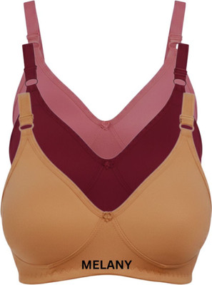 MELANY. FASHION bra for women Women Everyday Non Padded Bra(Pink, Maroon, Brown)