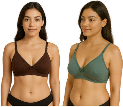 HARMONY INTIMATES HARMONY STYLISH COLLECTIONS NON PADDED BRA Women Everyday Non Padded Bra(Brown, Green)