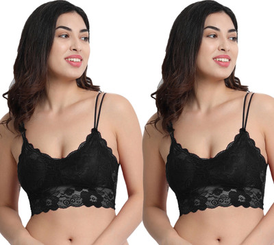 SUPER BEAUTY SB Women Full Coverage Lightly Padded Bra(Black)