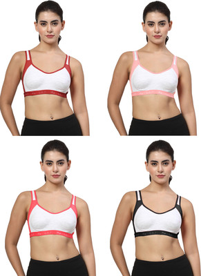 LILY Strops999 Women Sports Non Padded Bra(Multicolor)
