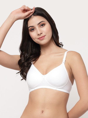 COLLEGE GIRL I Pad Women T-Shirt Lightly Padded Bra(White)