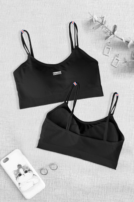 zoxen 2122_black_free Women Full Coverage Lightly Padded Bra(Black)