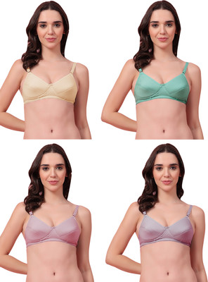 Shyam Sons FLAIR KLYN Foam Women Everyday Heavily Padded Bra(Beige, Green, Grey, Purple)