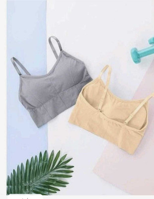 PANBRAWOUN Women Full Coverage Lightly Padded Bra Women Everyday Lightly Padded Bra(Beige, Grey)