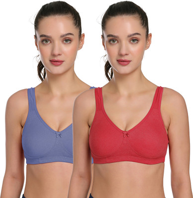 SKDREAMS Women Sports Non Padded Bra(Blue, Maroon)