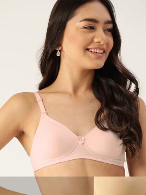 Dressberry Women Everyday Lightly Padded Bra(Beige)