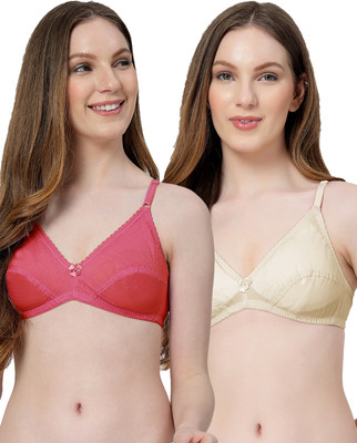 LILY anwahb Women Everyday Non Padded Bra(Maroon, Beige)