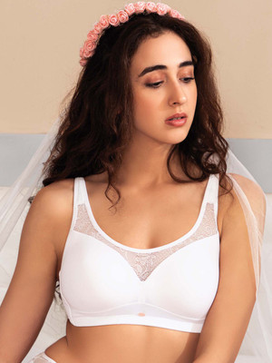 SOIE CB-132WHITE Women Full Coverage Lightly Padded Bra(White)