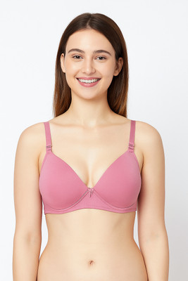 Rahul Trading Women's Pink Padded Underwired Bra – T-Shirt Bra with Adjustable Straps Women Push-up Lightly Padded Bra(Pink)