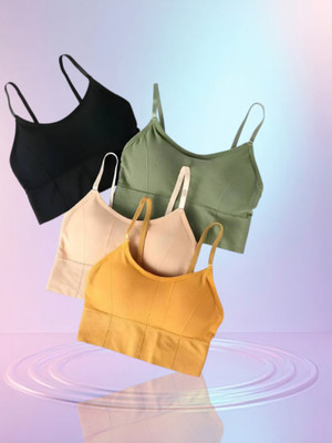 Vihrik Women Sports Lightly Padded Bra(Multicolor)