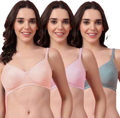 Shyam Sons FLAIR Feminaa Women T-Shirt Non Padded Bra(Orange, Pink, Green)