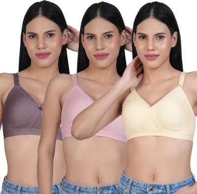 Shyam Sons FLAIR Softline Women Minimizer Non Padded Bra(Brown, Maroon, Beige)