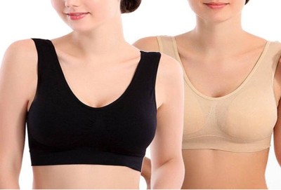 SHONAFABS Women Sports Non Padded Bra(Black)