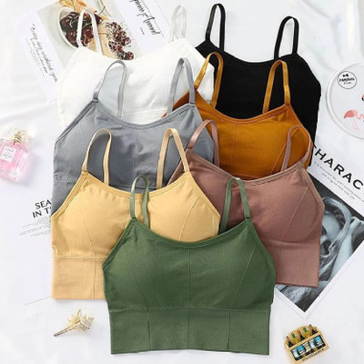 Mrs Queen Women Sports Lightly Padded Bra(Multicolor)