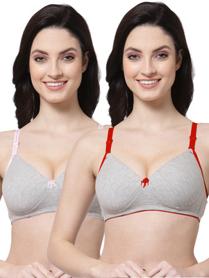 Shyam Sons FLAIR Melanche Women T-Shirt Lightly Padded Bra(Grey)