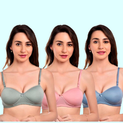 VISISTA Women Push-up Lightly Padded Bra(Multicolor)