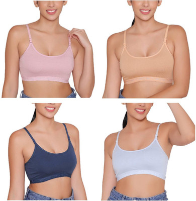 INKURV beigneer Women Training/Beginners Non Padded Bra(Multicolor)