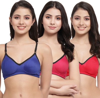 Docare bra Women T-Shirt Non Padded Bra(Dark Blue, Pink, Red)