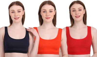 Win Smile Non-Padded, Wirefree & High Coverage Sports Bra Women Sports Non Padded Bra(Multicolor)