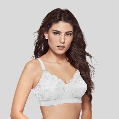 Trylo Women Full Coverage Non Padded Bra(White)