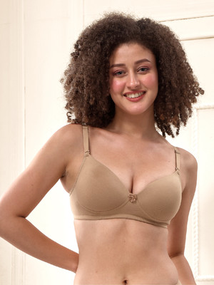 Lyra Lyra Padded Bra 521 Women Full Coverage Lightly Padded Bra(Beige)