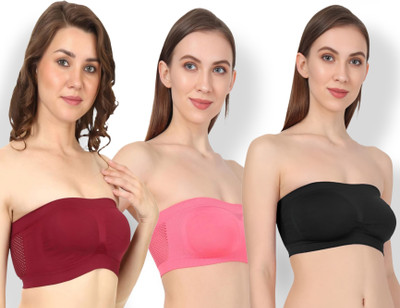 Maitri Pack of 3 Women's Tube Bra Women Everyday Non Padded Bra(Multicolor)