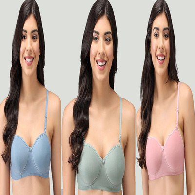 Mollis Women Push-up Lightly Padded Bra(Multicolor)