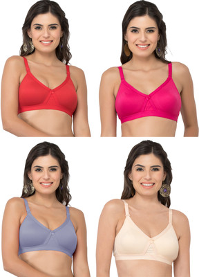 COLLEGE GIRL CG1304 Women Minimizer Lightly Padded Bra(Pink, Red, Grey, Beige)