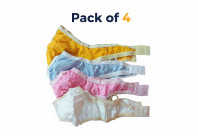 Cozy Women Bralette Lightly Padded Bra(Light Blue, Red, Pink, White)