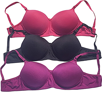 Kotanvibes Seamless Moulded Padded Bra Women T-Shirt Lightly Padded Bra(Multicolor)