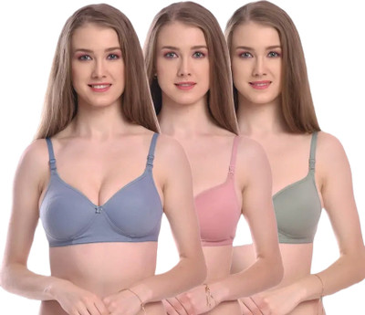 Joky Women T-Shirt Lightly Padded Bra Women Everyday Lightly Padded Bra(Multicolor)