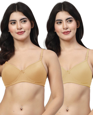 LILY maofcigam Women Full Coverage Heavily Padded Bra(Beige)