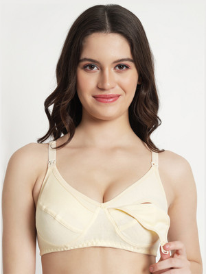 Extoes Women Maternity/Nursing Non Padded Bra(Beige)