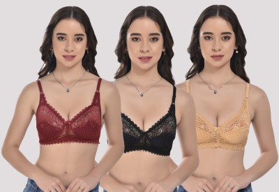 Lady Soft Cocktail 3 Combo Women Everyday Non Padded Bra(Multicolor)