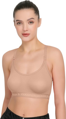 POOJA RAGENEE Sports bra Women Sports Non Padded Bra(Beige)