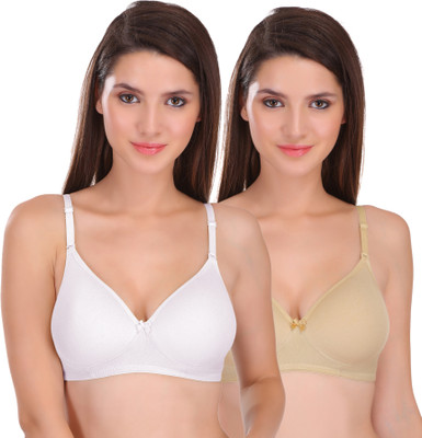Featherline Featherline Casual Seamless Lightly Padded Womens T-Shirt Bras - Jane Women T-Shirt Lightly Padded Bra(Multicolor)