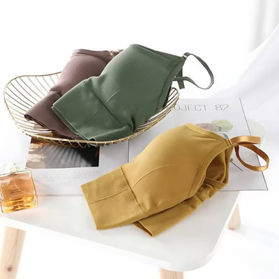 MAHEK CREATIVE Women T-Shirt Lightly Padded Bra(Brown, Green, Yellow)