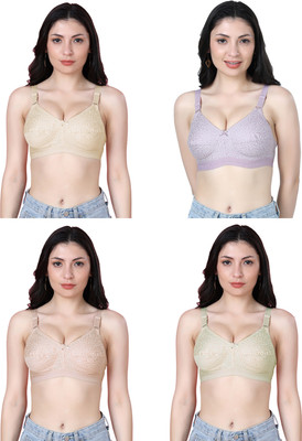 Shyam Sons FLAIR Dipali Women Minimizer Non Padded Bra(Brown, Purple, Beige, Light Green)
