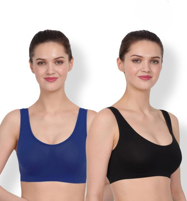 Showstopper bra Women Everyday Non Padded Bra(Black, Dark Blue)