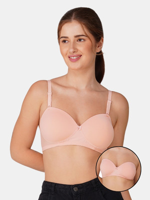Bewild Women Balconette Lightly Padded Bra(Orange)