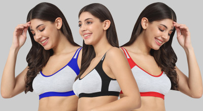 Zivosis Women Sports Non Padded Bra(Multicolor)